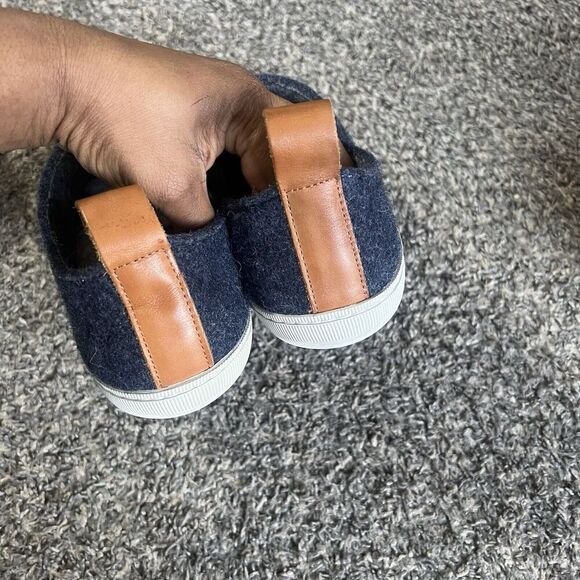 Huckberry Greys Wool Indoor Outdoor Slipper Shoe Rubber Sole Mens Blue 9 New main image 7